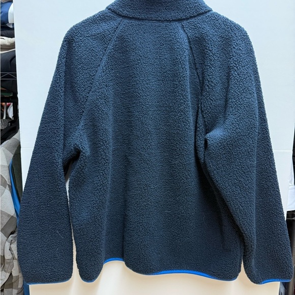 Men's Navy Blue Zip-Up Sweater - Picture 4 of 4